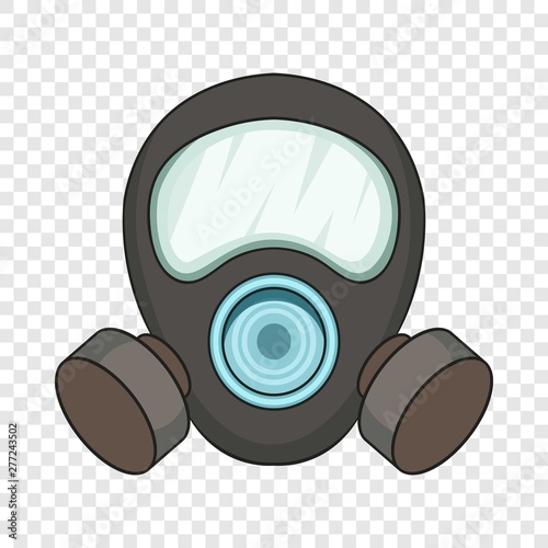 Gas mask icon. Cartoon illustration of gas mask vector icon for web