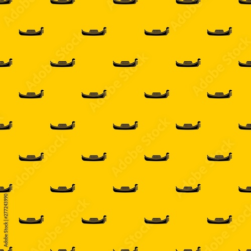 Venice gondola pattern seamless vector repeat geometric yellow for any design