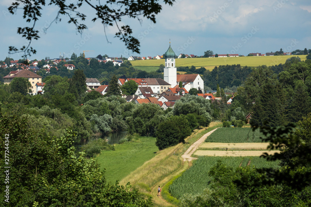 Ausblick auf Sigmaringen-Laiz an der Oberen Donau