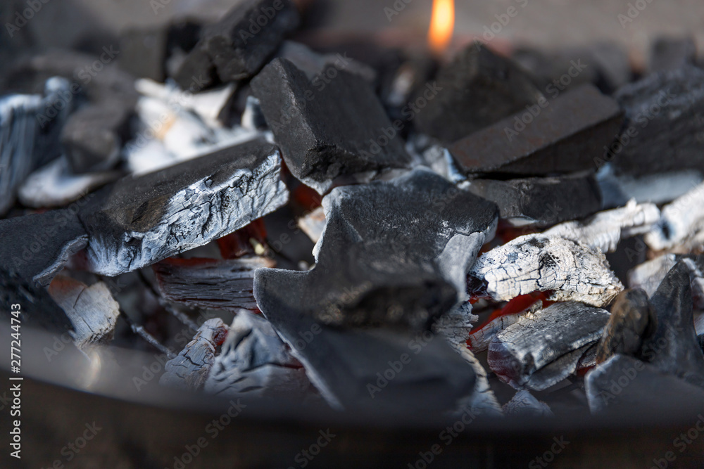 hot Barbecue charcoal on the grill hot Barbecue charcoal on the grill