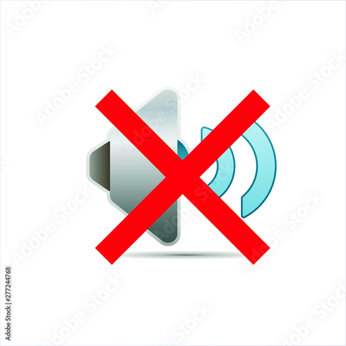 no sound icon mute symbol vector