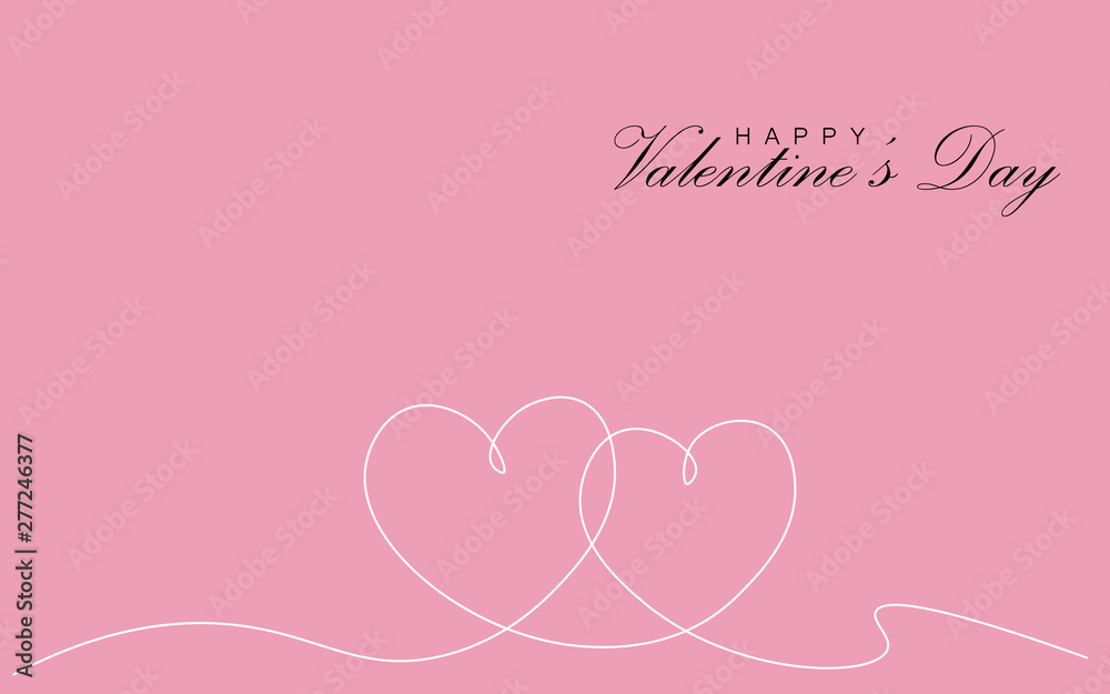 Valentines day heart card, love design vector illustration