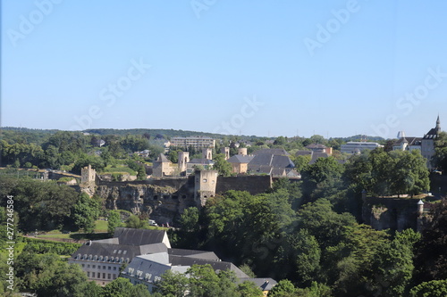 Vue de dessus de la ville de Luxembourg