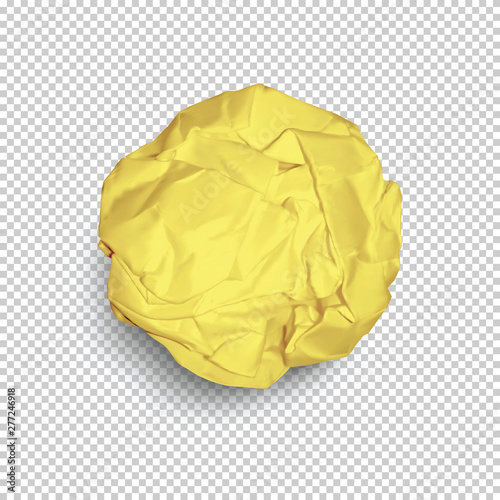 Paper ball isolated on transparent background vector