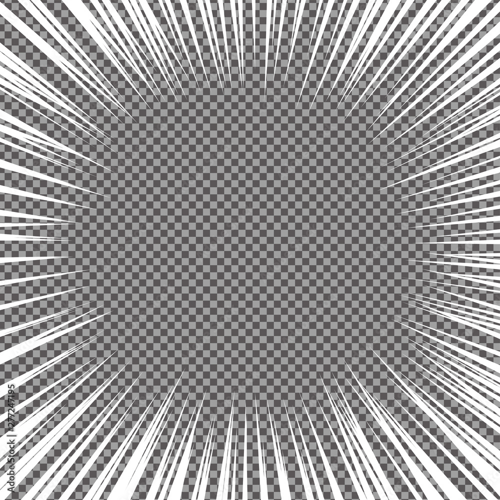 長方形の集中線 放射線のみの背景 漫画コミックの背景 白 バックグラウンド ベクターデータ Stock Vector Adobe Stock