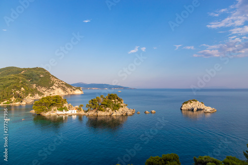 The island of Panagia off the coast of Parga, Greece.