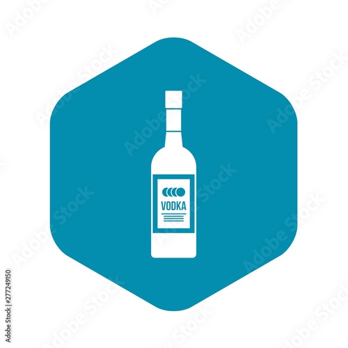 Bottle of vodka icon. Simple illustration of vodka bottle vector icon for web