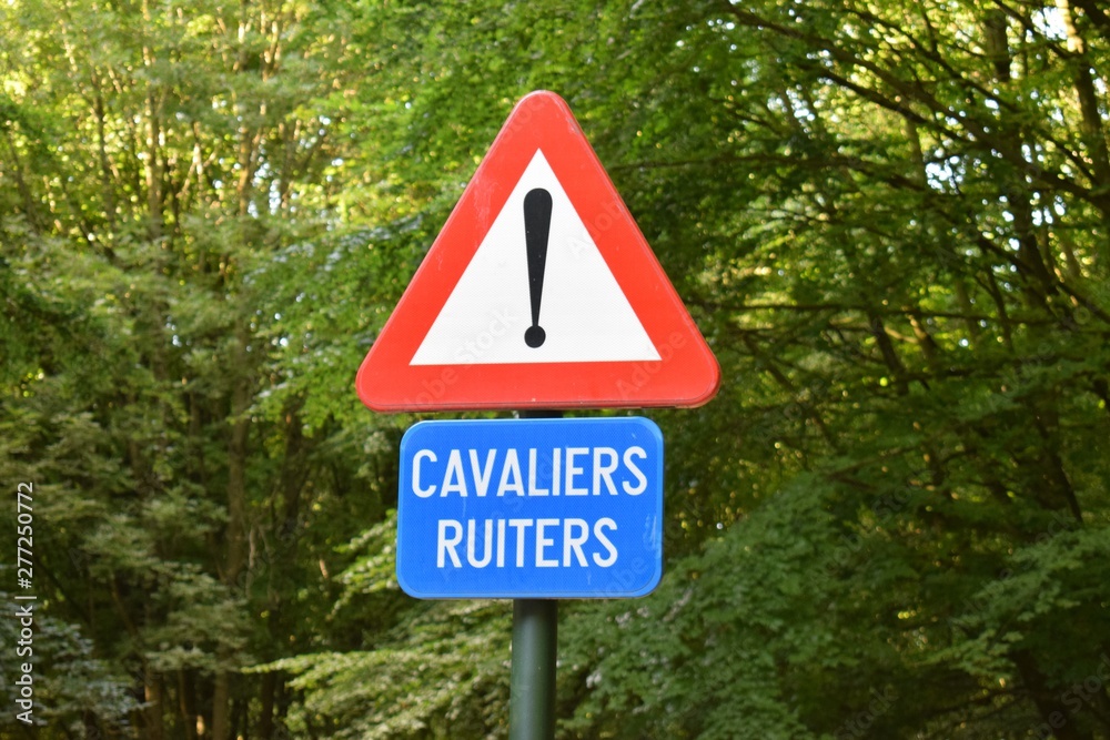 Attention: horse riders street sign! Attention: horse riders street sign!