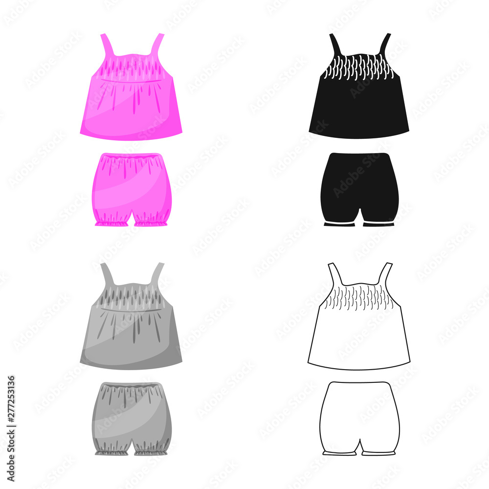 Vector design of underwear and girl symbol. Collection of underwear and pants stock symbol for web. Vector design of underwear and girl symbol. Collection of underwear and pants stock symbol for web.