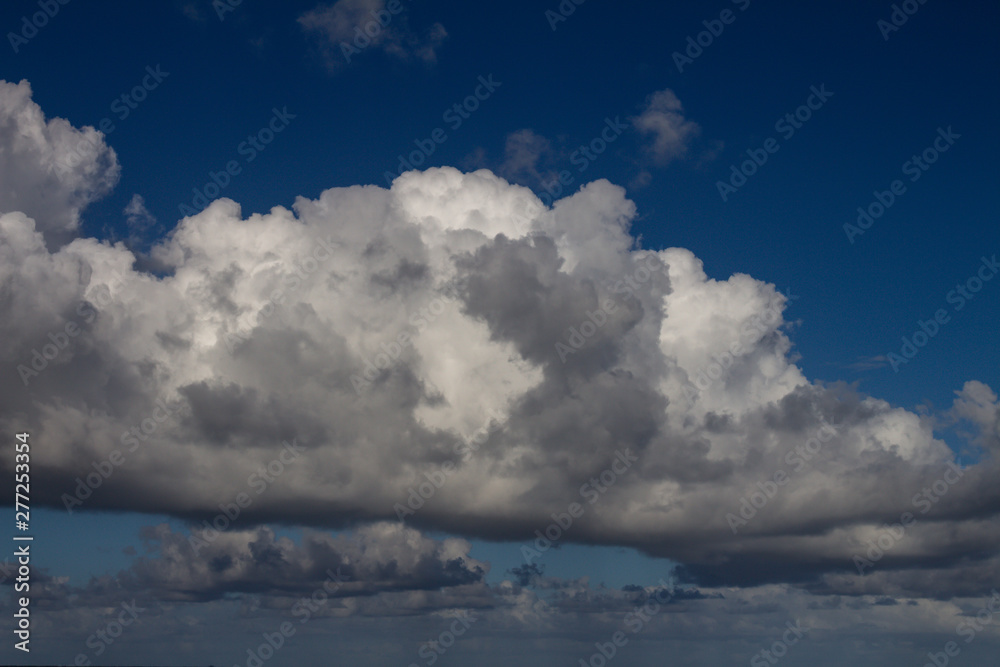 Obraz premium Storm clouds. Water in the form of steam in the sky.