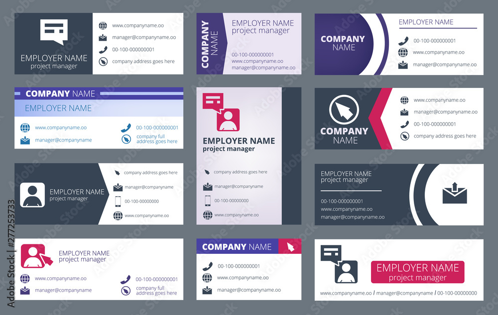 Mail signature. Individual text web mailing interface individualize signature forms vector template. Illustration of profile contact ui, emailing user card Mail signature. Individual text web mailing interface individualize signature forms vector template. Illustration of profile contact ui, emailing user card