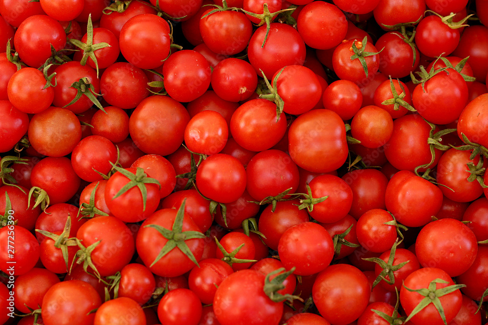 A red and fresh population of tomatoes A red and fresh population of tomatoes