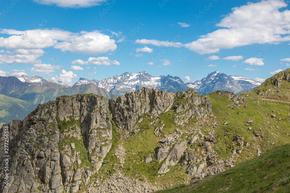 Panorama of mountains scene in national park Switzerland