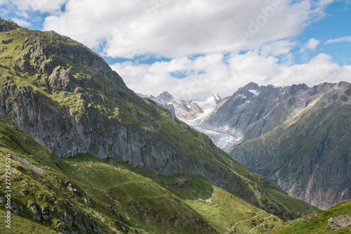 Panorama of mountains scene in national park Switzerland