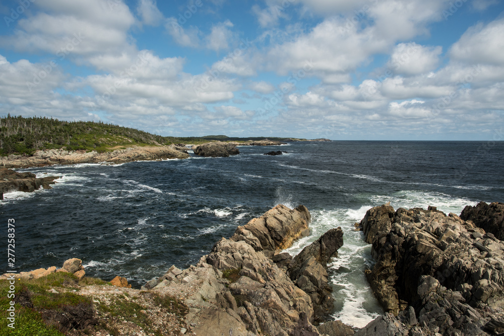 waves crashing on the rocks of Canadian Atlantic Coast