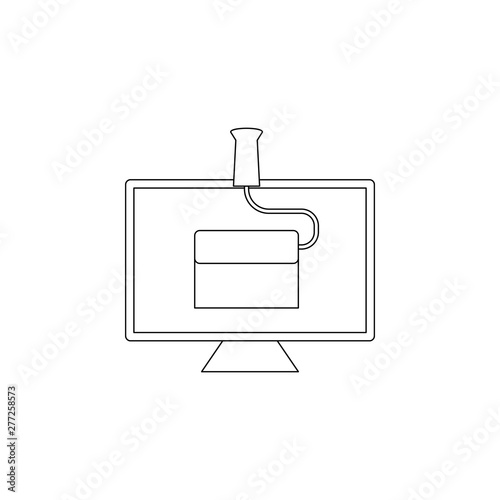 Digital coloring colored icon. Element of programming for mobile concept and web apps icon. Outline, thin line icon for website design and development, app development