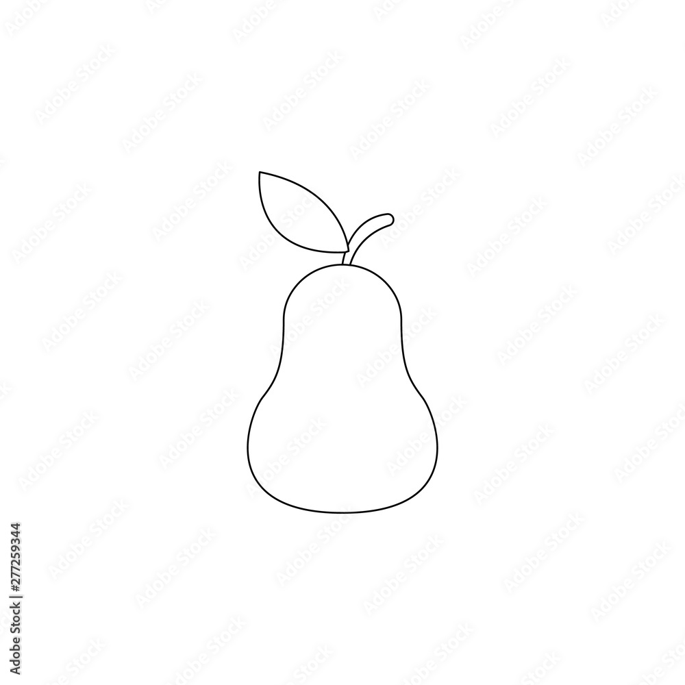 Pear icon. Element of resturant for mobile concept and web apps icon. Outline, thin line icon for website design and development, app development Pear icon. Element of resturant for mobile concept and web apps icon. Outline, thin line icon for website design and development, app development