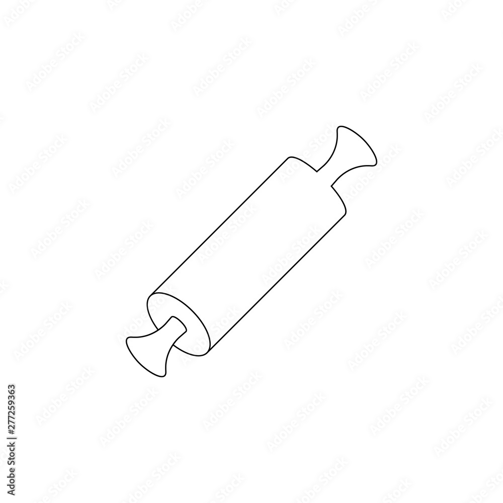 Rolling pin icon. Element of resturant for mobile concept and web apps icon. Outline, thin line icon for website design and development, app development Rolling pin icon. Element of resturant for mobile concept and web apps icon. Outline, thin line icon for website design and development, app development