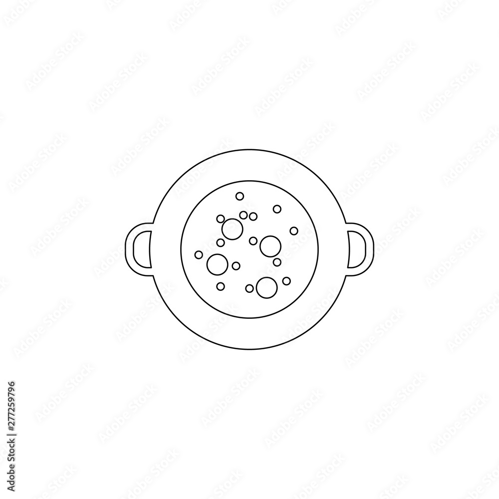 Soup in a pan icon. Element of resturant for mobile concept and web apps icon. Outline, thin line icon for website design and development, app development Soup in a pan icon. Element of resturant for mobile concept and web apps icon. Outline, thin line icon for website design and development, app development