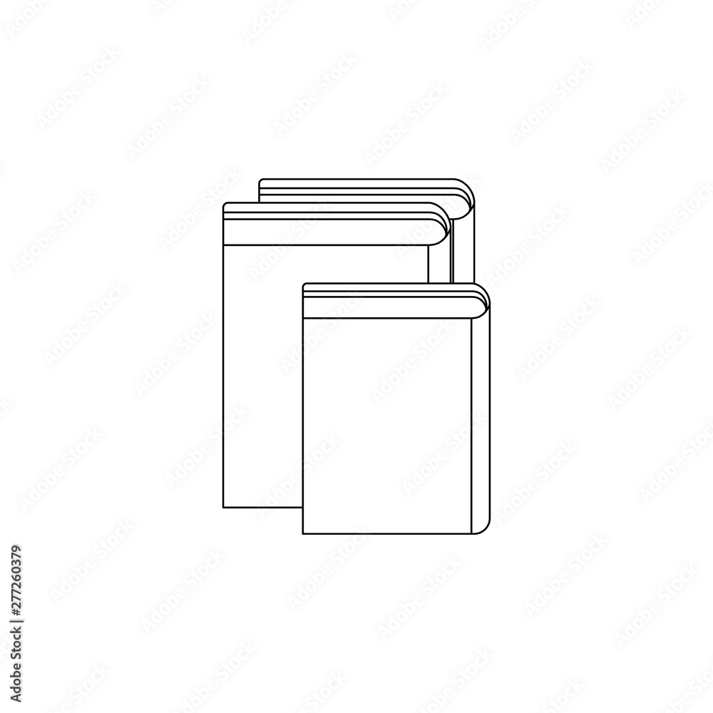 Books icon. Element of book for mobile concept and web apps icon. Outline, thin line icon for website design and development, app development