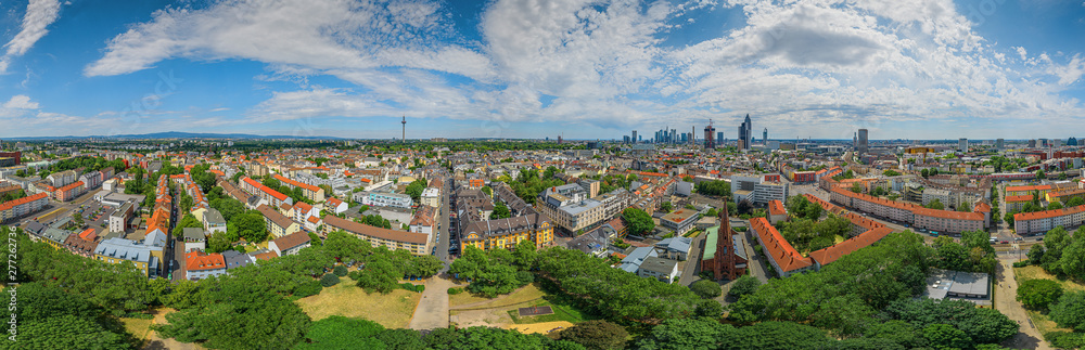 frankfurt city kurfürstenplatz 360° aerial skypanorama
