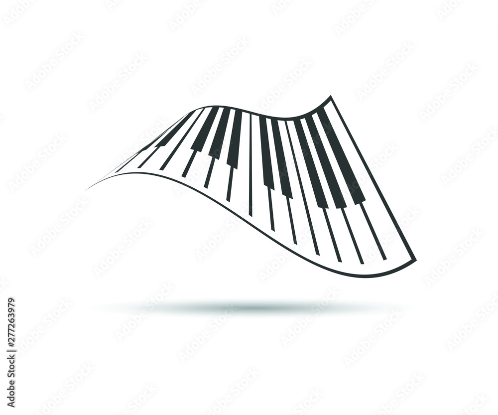 Naklejka premium Piano keyboards logo vector illustrations eps