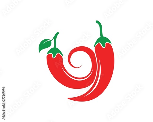 Chili logo icon vector illustration design