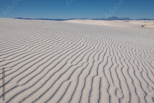Rippled white sand dunes