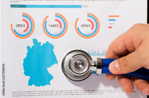 Financial stock market statistics chart, medical consultation and national economic issues, diagnosis and analysis