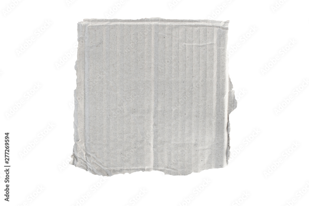 Gray corrugated texture paper torn on white background. rip of cardboard sheet used as a background . Gray corrugated texture paper torn on white background. rip of cardboard sheet used as a background .