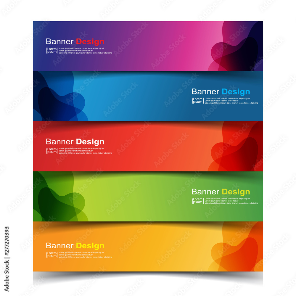 Naklejka premium Vector Abstract design banner web template