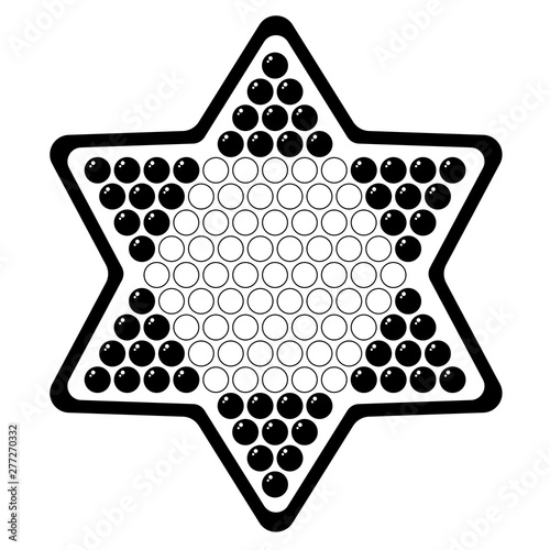 Chinese Checkers Board Game Vector Graphic Illustration