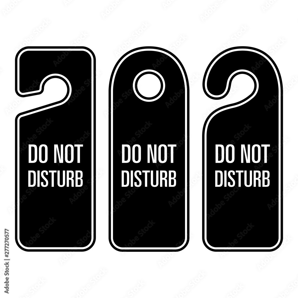 Do Not Disturb Sign Hotel Hanger Vector Illustration Icon Do Not Disturb Sign Hotel Hanger Vector Illustration Icon