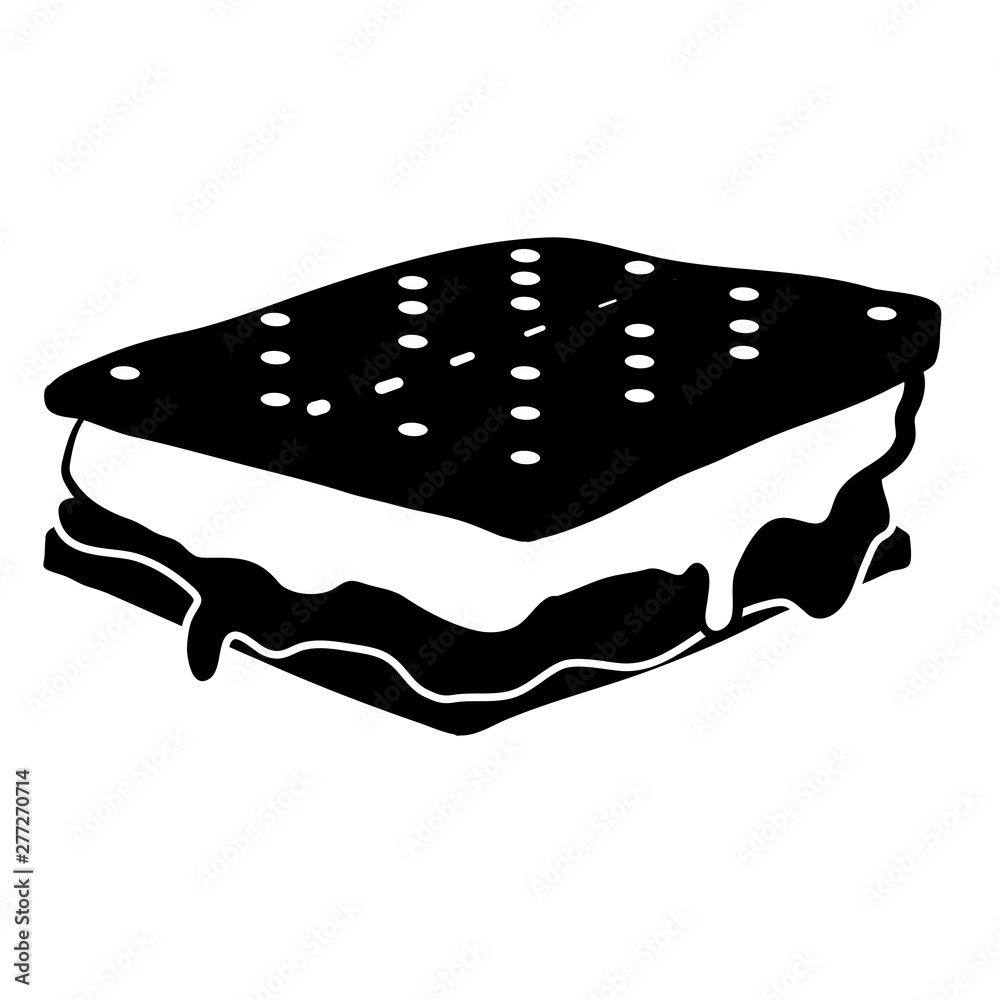 Fototapeta premium S'mores Vector Icon Illustration Graphic