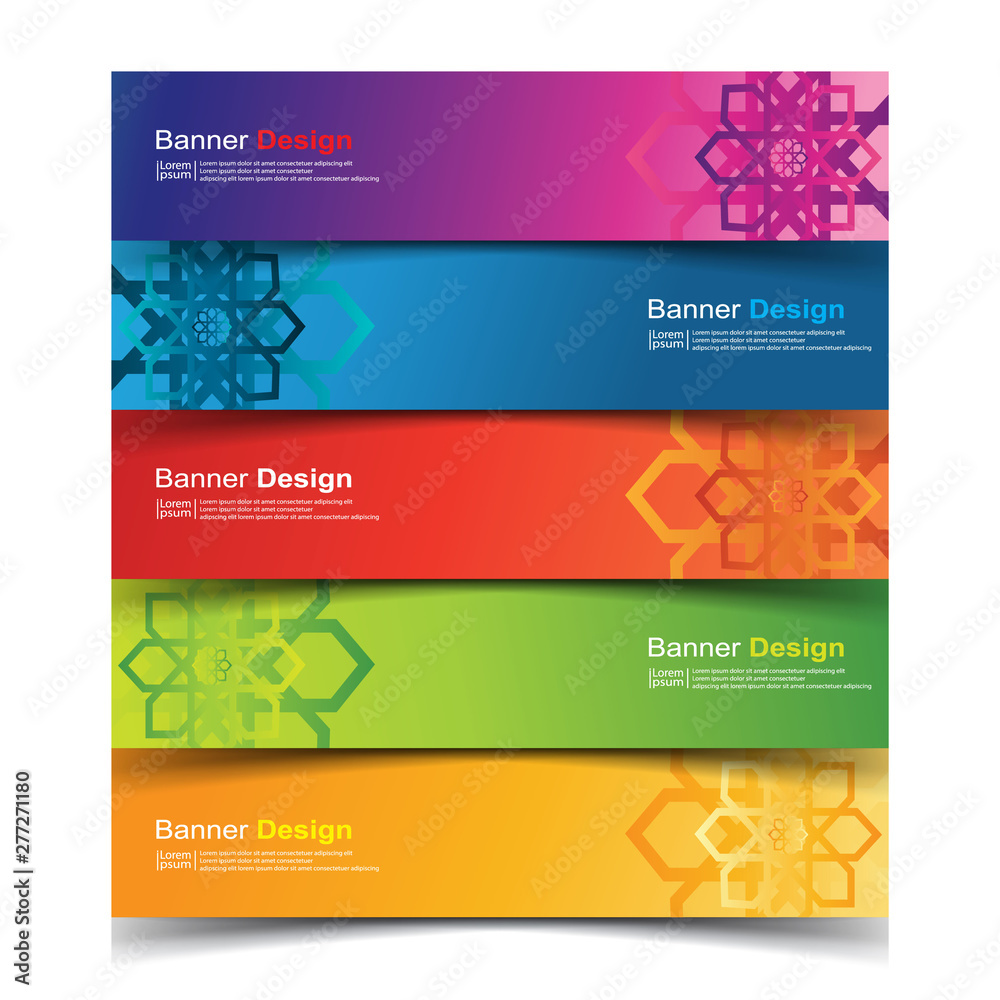 Naklejka premium Vector Abstract design banner web template