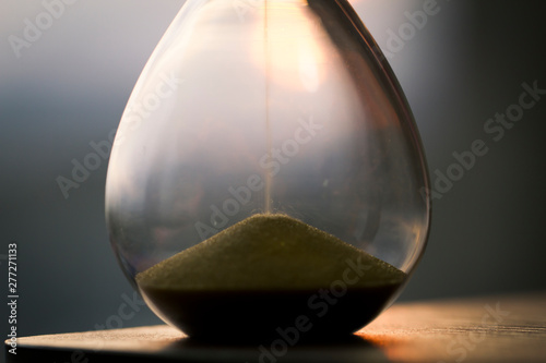 Hourglass in the sunset