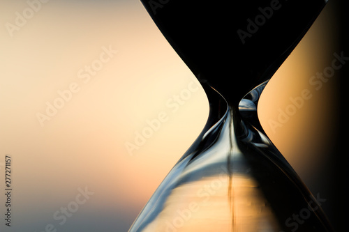 Hourglass in the sunset