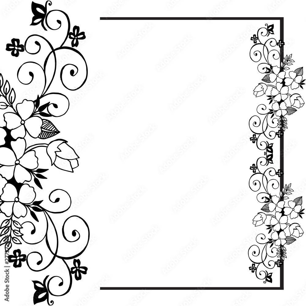 Vector illustration template for elegant leaf floral frame Vector illustration template for elegant leaf floral frame