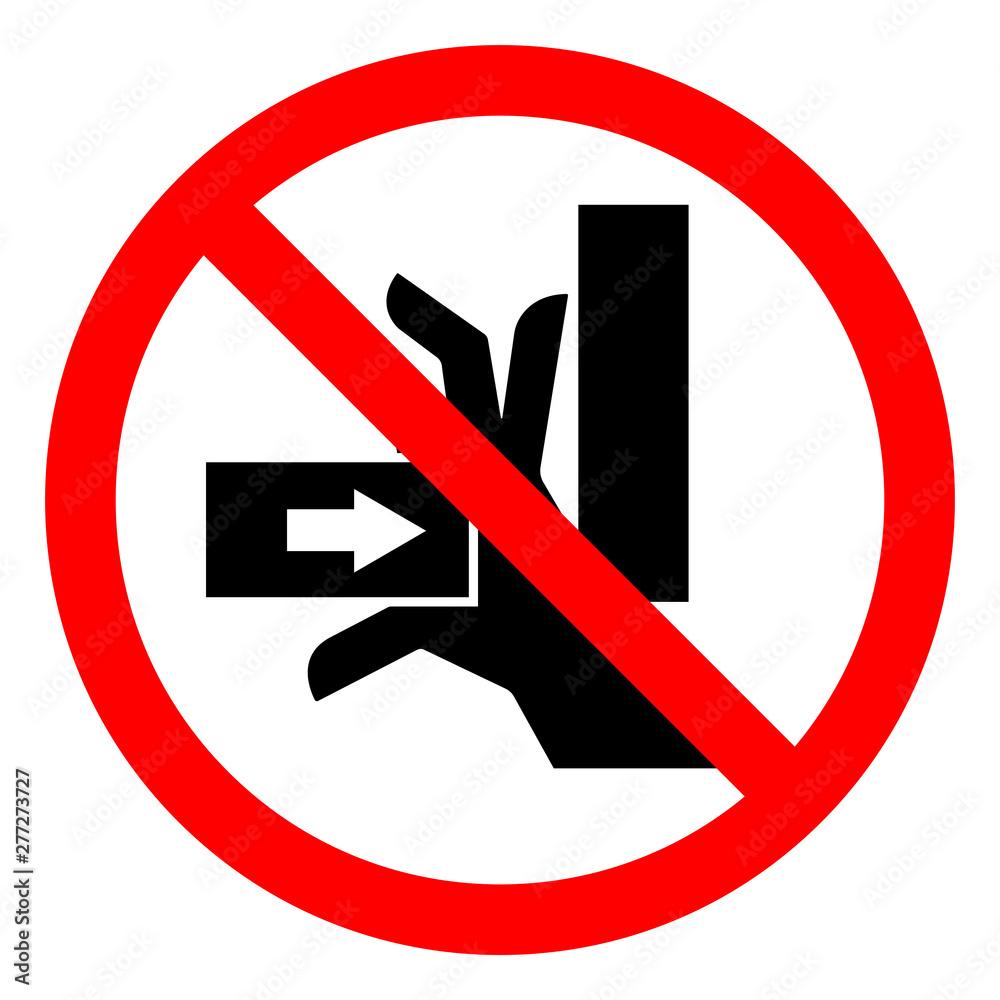 Injury Hazard Hand Crush Force From Right Symbol Sign, Vector Illustration, Isolate On White Background Label .EPS10 Injury Hazard Hand Crush Force From Right Symbol Sign, Vector Illustration, Isolate On White Background Label .EPS10