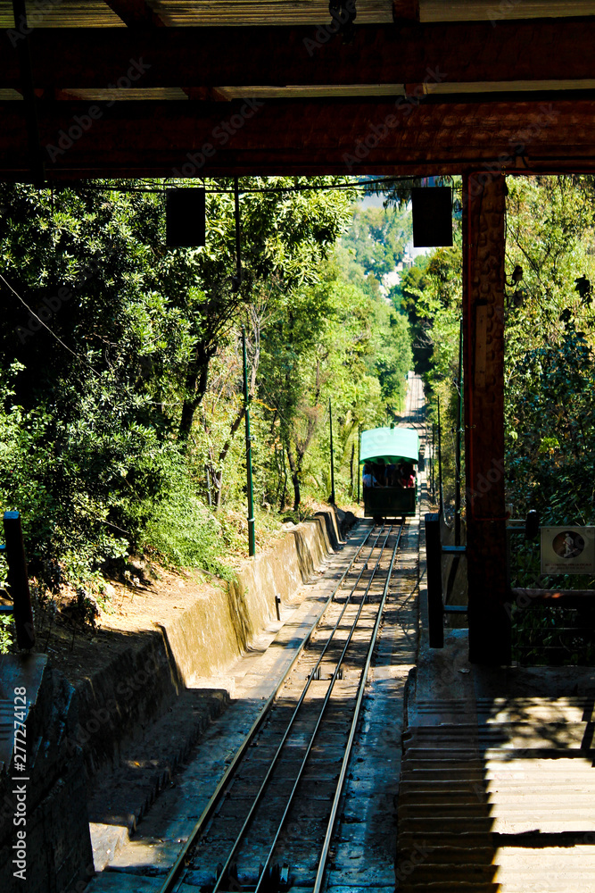 Funicular in Cerro San Cristobal - Santiago - Chile