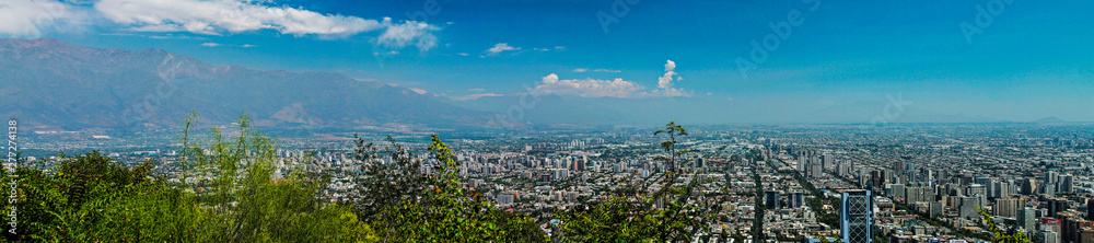 Panoramic view of Santiago, from Cerro San Cristobal