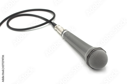 Microphone isolated on white background with copy space