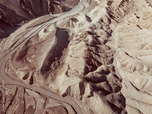 Furnace creek Death Valley seen from above with a blue sky photo