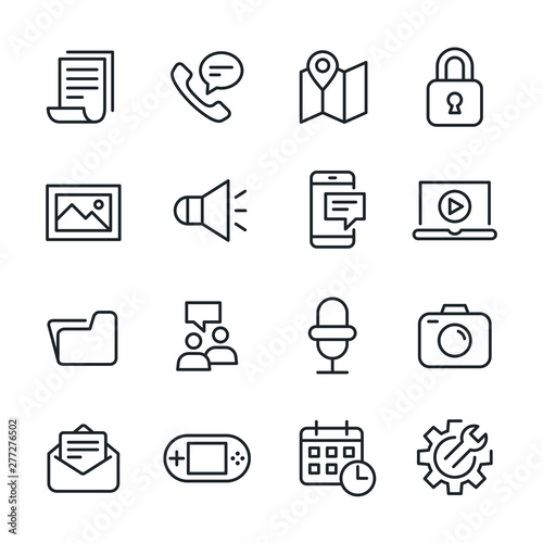 Social Media - Line Icons Set