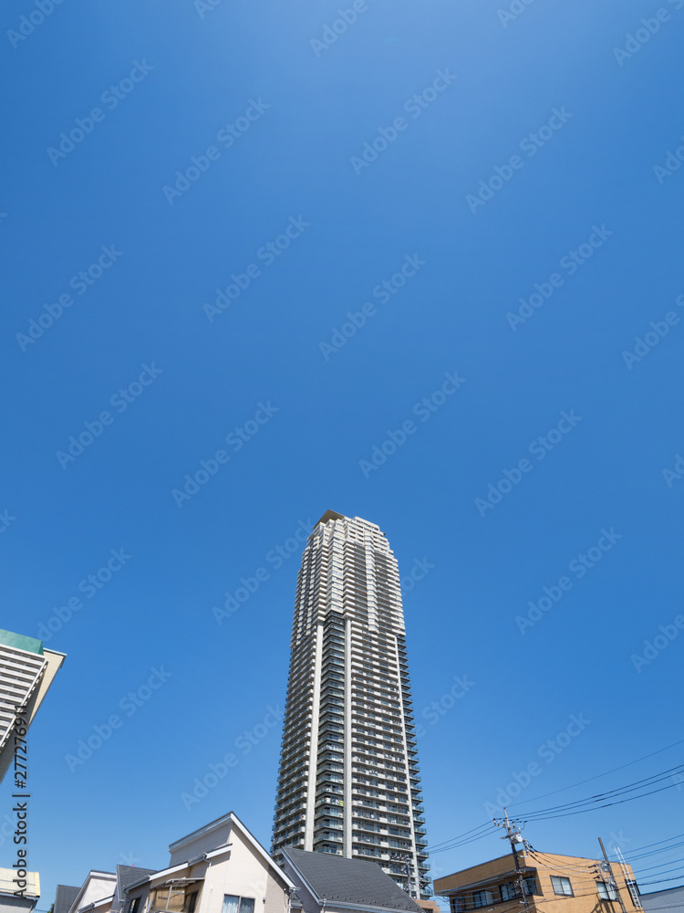 Obraz premium 住宅街のタワーマンション