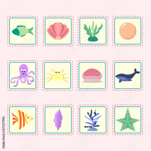 Sea inhabitants - Stickers