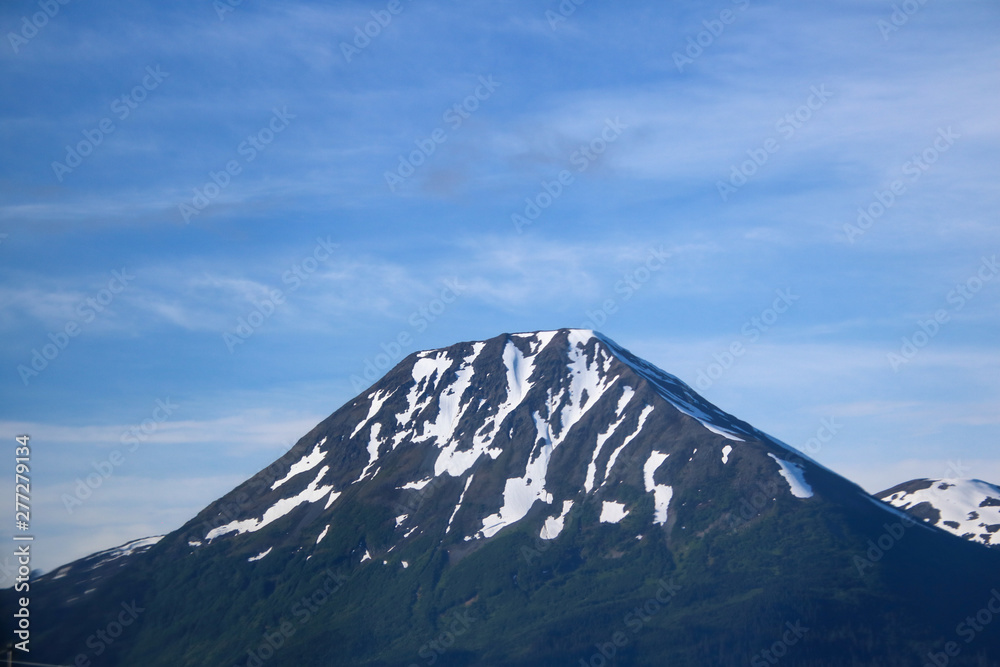 Snowy Mountain Peak in Alaska