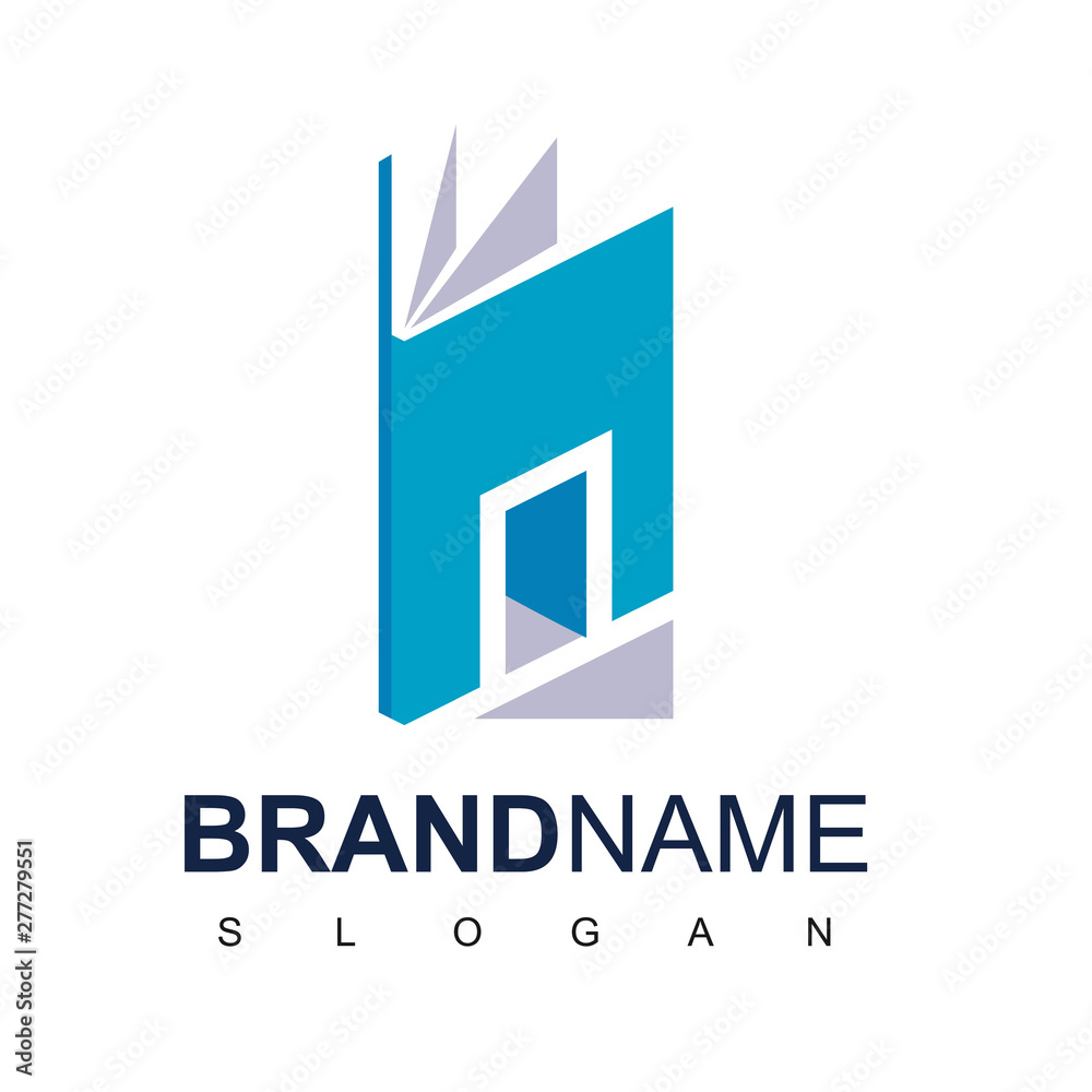 Fototapeta premium Book For Library Logo Design Vector