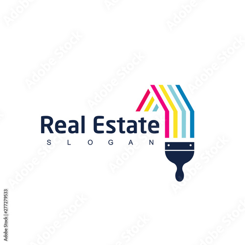 House Painting Logo Design Vector