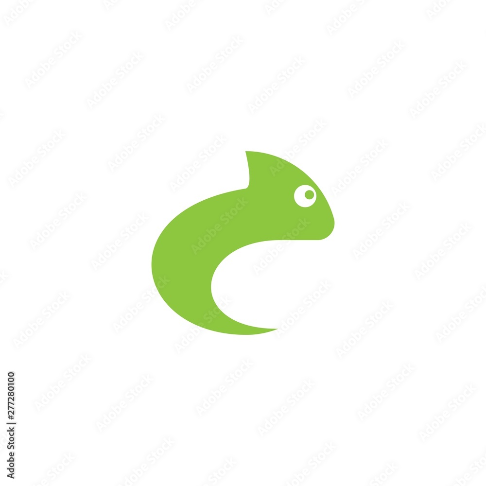 Naklejka premium Lizard logo vector